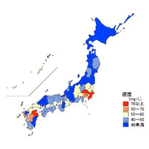 水道水質を全国1564地点で一斉調査、関東地方でミネラル分高め 東大