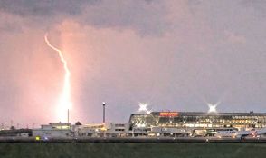 仙台空港近くで稲妻　宮城県内は大気が不安定に