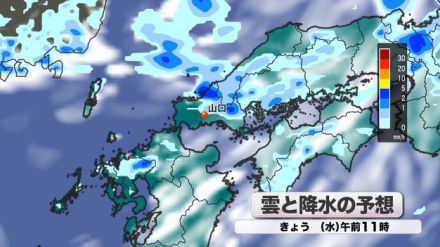 【山口天気 朝刊7/24】大気の状態不安定に 急な雨や雷 突風に注意を 引き続き熱中症警戒アラート発表中! 健康第一の行動を