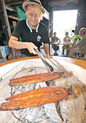 うなずく味、温泉ウナギ　富山県黒部市でかば焼き提供