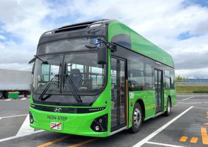 現代自動車の電気バスが日本の世界自然遺産・屋久島を走る