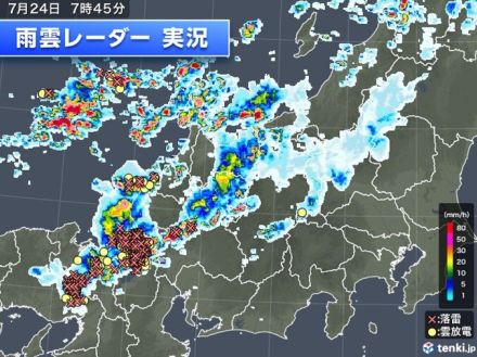 活発な雷雲が近畿や北陸を東進中　大阪周辺も急な激しい雨や落雷、竜巻など注意