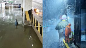 韓国釜山１６０ミリの激しい雨で浸水被害続出…孤立した８０代が救助される