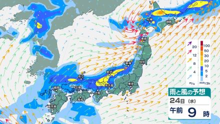 北陸では2日間で予想降水量が200ミリ超　大気の状態が不安定で北日本～西日本で雷伴う激しい雨の恐れ【29日（月）午後3時までの雨と風のシミュレーション】