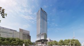 高層階には高級ホテル“コンラッド”…名古屋・栄中心部に建設中の複合施設「ザ・ランドマーク名古屋栄」の名称に