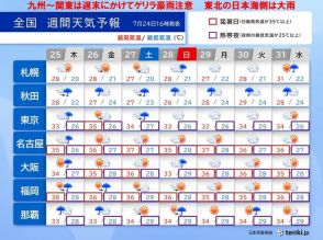 週末にかけて大気の状態不安定　ゲリラ豪雨に注意　猛暑続く　北陸と東北の梅雨明けは