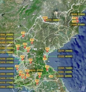 韓国統一省、衛星写真分析による「北朝鮮の経済建設状況」を初公開