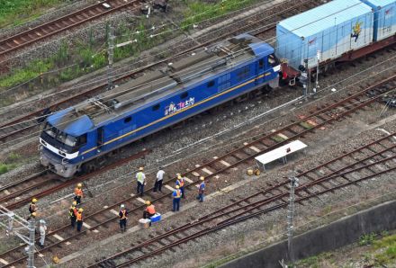 山陽線、25日も一部区間で終日運休　JR新山口駅で貨物列車が脱線