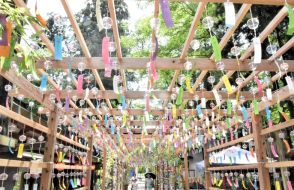 【動画あり】伊佐須美神社境内に風鈴２千個　〝涼〟の音色が参拝者癒やす　福島県会津美里町