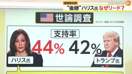 【解説】バイデン氏の“後継”ハリス氏が支持率44％に…トランプ氏を2ポイントリード　高齢不安解消で