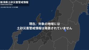 ＜解除＞新潟県新発田市に発表されていた土砂災害警戒情報は解除（25日午後0時50分）