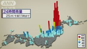 東北で記録的な大雨　引き続き警戒　関東は25日も激しい雷雨を予想