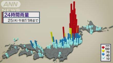 東北で記録的な大雨　引き続き警戒　関東は25日も激しい雷雨を予想