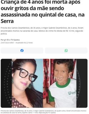 《ブラジル》借金トラブルで母子を撲殺＝助命嘆願の4歳児も容赦せず