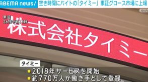 空き時間バイトの「タイミー」東証のグロース市場に新規上場