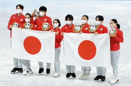 22年北京冬季五輪のフィギュア日本団体の銀メダルが確定、宇野昌磨さん「とても誇らしく思います」