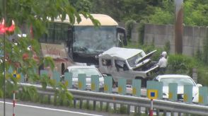 中央道で渋滞の列に観光バスが追突　3台絡み…4人搬送　現場は岡谷JCT付近　5月にも同様の事故