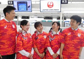 成田空港のJAL地上係員が“五輪ユニホーム”　選手応援で企画