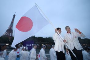 【パリ五輪】江村美咲、半井重幸が旗手の大役務め上げる　大雨さえも「ドラマチックで、一つのエンターテインメントとして特別感」