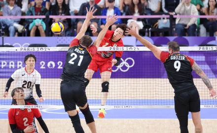 【パリ五輪】バレー男子初戦　日本が逆転　第３セットも奪い、セットカウント２－１に