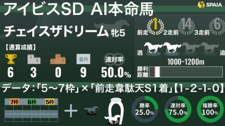 【アイビスSD】AIの本命は良番引いたチェイスザドリーム　複勝率100%データの後押し受け、直線競馬の頂点へ