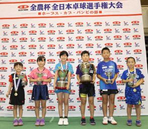 全農杯全日本卓球選手権大会（ホープス・カブ・バンビの部） 松島美空が4連覇＆3世代制覇