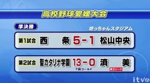 高校野球愛媛大会 準決勝の結果