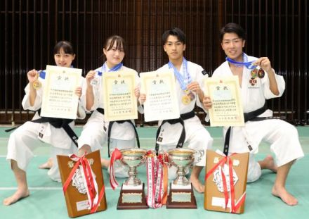 都城男女、少林寺拳法・組演武Ｖ　北部九州インターハイ　ともに宮崎県勢初