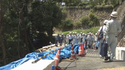 水の通り道「パイピングホール」を確認　城山の土砂災害【愛媛】