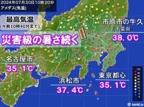 今日も災害級の暑さ　午前中から体温超えが続出　日中の外出はなるべく控えて