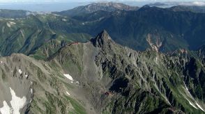 北アルプス槍ヶ岳で遭難　茨城県の73歳男性が疲労と体調不良により行動不能　グリーンバンド付近（標高約2600メートル）