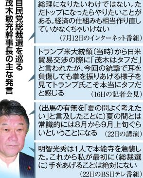 自民総裁選、茂木敏充幹事長は「焦らず逆算」　出馬意欲も〝明智光秀〟批判を懸念