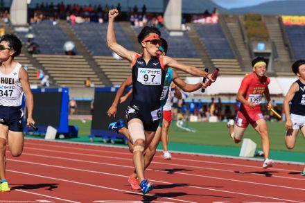 【陸上】男子4×100mR・北海道栄が北海道勢悲願の初優勝！ 39秒台3校のハイレベル決戦制す／福岡IH