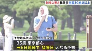 浜松、甲府、名古屋などで最高気温38度予想　30地点以上で猛暑日（午前11時時点） 東京都心は6日連続で猛暑日予測