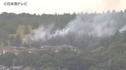 「火や煙が見える」「木が燃えている」　小学校裏の林で火事　けが人なし　鳥取県鳥取市