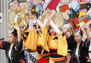 新越谷駅の発車メロディーが阿波踊りのおはやしに　8月の祭りに向け