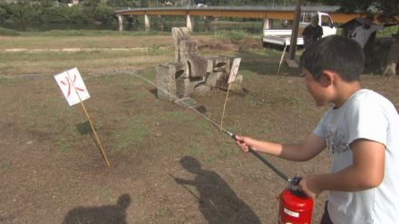 大切なのは地域の絆　夏祭りに合わせて防災イベント　防災グッズの紹介や消火方法の体験など【こつこつ防災】