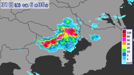 東京都と埼玉県で1時間に100ミリ超の猛烈な雨　河川の氾濫や低地の浸水に警戒を