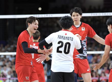 バレー男子、第３セット奪われる　高橋藍ら大会初勝利へ正念場…パリ五輪