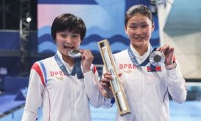 ＜パリ五輪＞北朝鮮大会２個目のメダル、女子シンクロナイズドダイビング１０メートル高飛込で銀