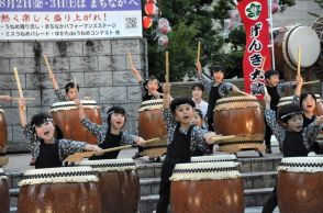 勇壮な太鼓演奏が観衆魅了　福島県郡山市