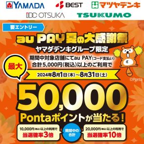 「au PAY」、ヤマダデンキなどでキャンペーンを実施