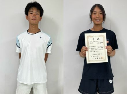 16歳以下シングルスは稗田光（岡山／関西高校）と上方璃咲（山口／野田学園高校）が優勝、上方は単複2冠 [第42回中国ジュニアテニス選手権大会]