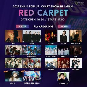 May J․ら、日本で初開催の「ENA K POP UP CHART SHOW」レッドカーペットイベントに登場