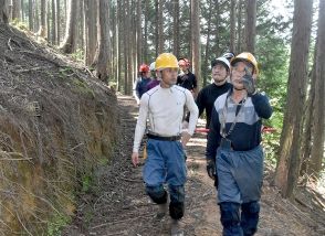 災害に強い作業道作りを奈良・吉野の達人が伝授　京都・福知山市が自伐型林業研修会