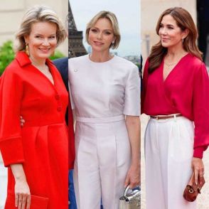 欧州プリンセスは「自国カラー」を纏って全力応援！ パリオリンピック開会式ファッションを分析
