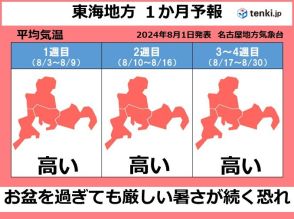 東海地方　記録的に暑かった7月　この先も猛暑が続く　3日は岐阜で40℃の予想