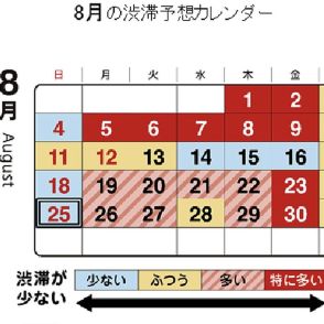 【首都高情報】首都高速が2024年8月の渋滞予想カレンダーを発表。月初からお盆期間前は、渋滞が特に多い！