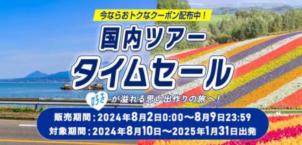 ANA、国内ツアー（航空券＋宿）タイムセール開始。年末年始の出発分は最大2万円引き