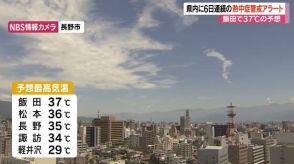 長野県に6日連続の熱中症警戒アラート　予想最高気温は飯田37度　松本36度　適切なエアコン使用や 水分補給を